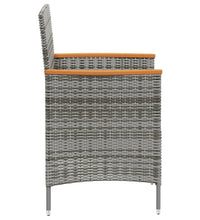 Garten-Essstühle 2 Stk. Poly Rattan Grau