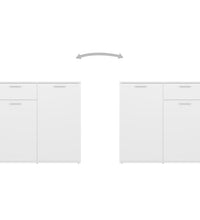 Sideboard Weiß 80x36x75 cm Holzwerkstoff