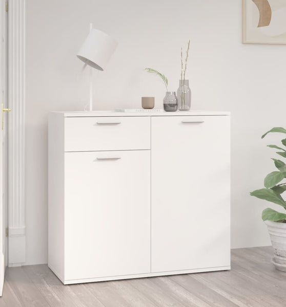 Sideboard Weiß 80x36x75 cm Holzwerkstoff