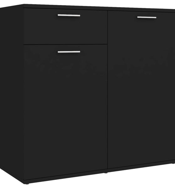 Sideboard Schwarz 80x36x75 cm Holzwerkstoff