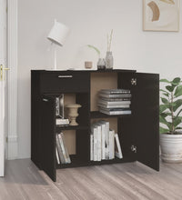 Sideboard Schwarz 80x36x75 cm Holzwerkstoff