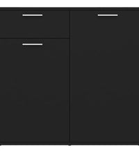 Sideboard Schwarz 80x36x75 cm Holzwerkstoff