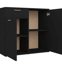 Sideboard Schwarz 80x36x75 cm Holzwerkstoff