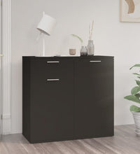 Sideboard Schwarz 80x36x75 cm Holzwerkstoff