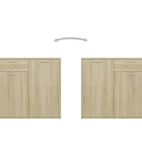 Sideboard Sonoma-Eiche 80x36x75 cm Holzwerkstoff