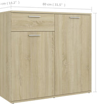 Sideboard Sonoma-Eiche 80x36x75 cm Holzwerkstoff