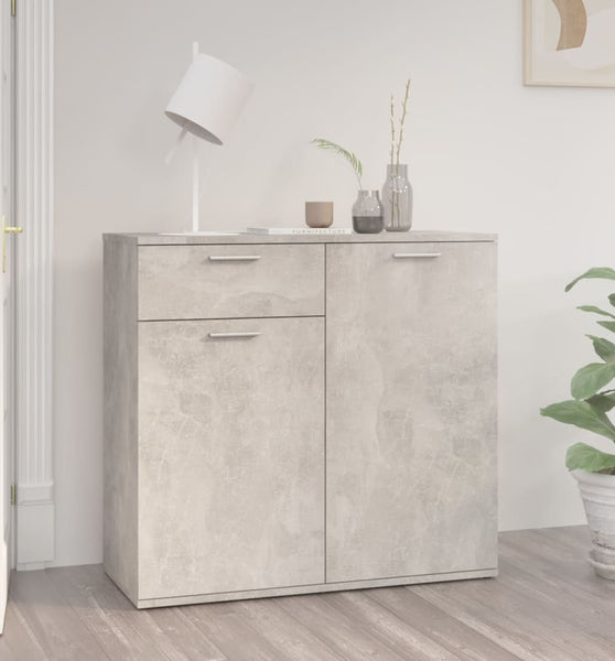 Sideboard Betongrau 80x36x75 cm Holzwerkstoff