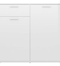 Sideboard Hochglanz-Weiß 80x36x75 cm Holzwerkstoff