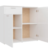 Sideboard Hochglanz-Weiß 80x36x75 cm Holzwerkstoff