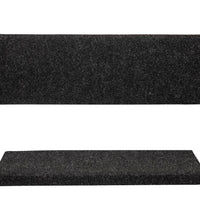 Treppenmatten 5 Stk. Schwarz 65x21x4 cm Nadelvlies