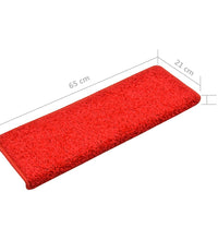 Stufenmatten 5 Stk. 65x21x4 cm Rot