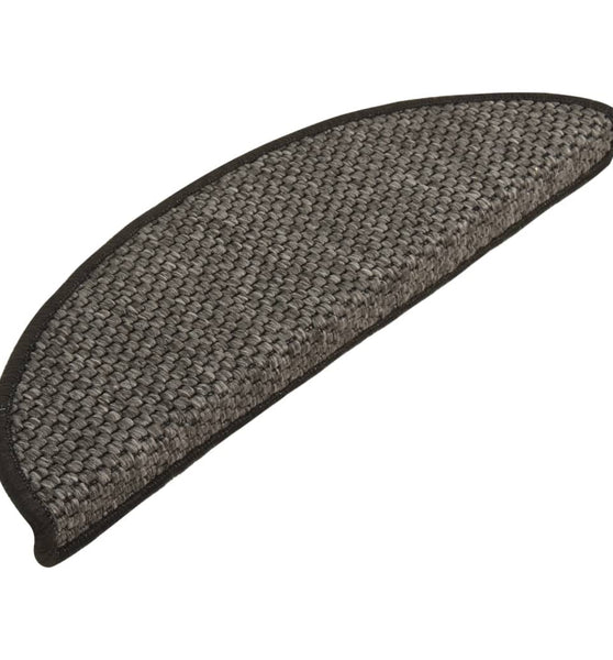 Treppenmatten Selbstklebend Sisal 15 Stk. 56x17x3 cm Anthrazit