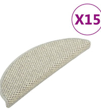 Treppenmatten Selbstklebend Sisal-Look 15 Stk 56x17x3 Hellgrün