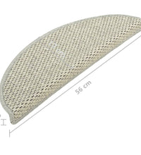 Treppenmatten Selbstklebend Sisal-Look 15 Stk 56x17x3 Hellgrün