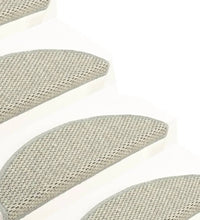 Treppenmatten Selbstklebend Sisal-Look 15 Stk 65x21x4 Hellbeige