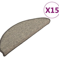 Stufenmatten Selbstklebend 15 Stk. Grau und Beige 65x21x4 cm