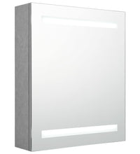 LED-Bad-Spiegelschrank Betongrau 50x14x60 cm
