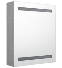 LED-Bad-Spiegelschrank Betongrau 50x14x60 cm