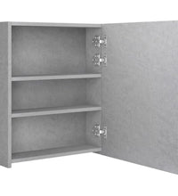 LED-Bad-Spiegelschrank Betongrau 50x14x60 cm