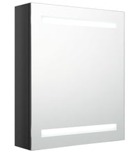LED-Bad-Spiegelschrank Glänzendes Schwarz 50x14x60 cm