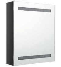 LED-Bad-Spiegelschrank Glänzendes Schwarz 50x14x60 cm