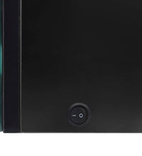 LED-Bad-Spiegelschrank Glänzendes Schwarz 50x14x60 cm