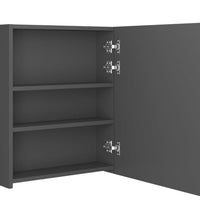 LED-Bad-Spiegelschrank Grau 50x14x60 cm