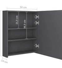 LED-Bad-Spiegelschrank Grau 50x14x60 cm