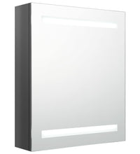 LED-Spiegelschrank fürs Bad Glänzend Grau 50x14x60 cm