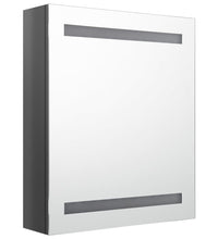 LED-Spiegelschrank fürs Bad Glänzend Grau 50x14x60 cm