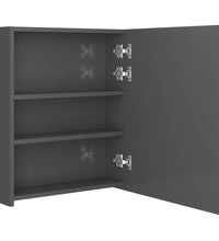 LED-Spiegelschrank fürs Bad Glänzend Grau 50x14x60 cm