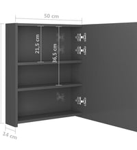 LED-Spiegelschrank fürs Bad Glänzend Grau 50x14x60 cm