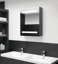 LED-Spiegelschrank fürs Bad Glänzend Grau 50x14x60 cm