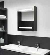 LED-Bad-Spiegelschrank Anthrazit 50x14x60 cm