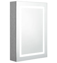 LED-Bad-Spiegelschrank Betongrau 50x13x70 cm