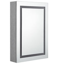 LED-Bad-Spiegelschrank Betongrau 50x13x70 cm