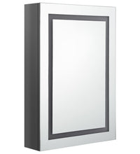 LED-Spiegelschrank fürs Bad Glänzend Grau 50x13x70 cm