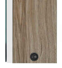 LED-Spiegelschrank fürs Bad Weiß und Eichen-Optik 50x13x70 cm