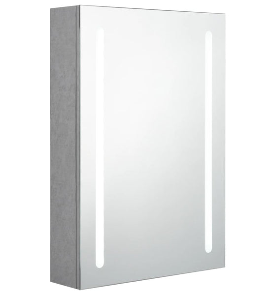 LED-Spiegelschrank fürs Bad Betongrau 50x13x70 cm