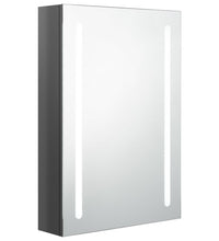 LED-Bad-Spiegelschrank Glänzendes Grau 50x13x70 cm