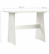 Esstisch mit Bank REINE Weiß Massivholz Kiefer
