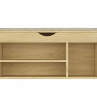 Schuhbank mit Kissen Sonoma-Eiche 104x30x49 cm Holzwerkstoff