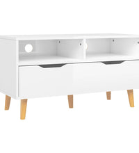 TV-Schrank Hochglanz-Weiß 90x40x48,5 cm Holzwerkstoff