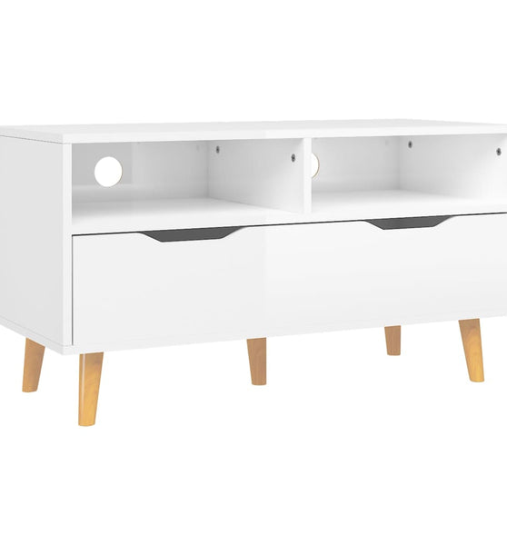 TV-Schrank Hochglanz-Weiß 90x40x48,5 cm Holzwerkstoff