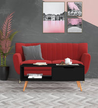 Couchtisch Schwarz 100x49,5x43 cm Holzwerkstoff