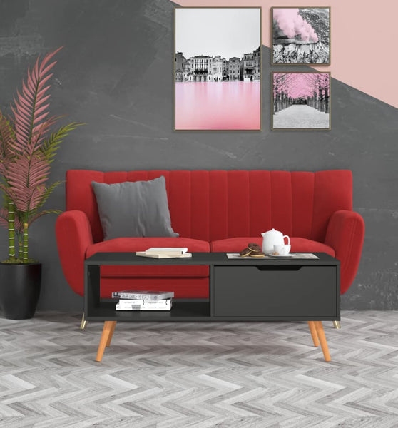 Couchtisch Grau 100x49,5x43 cm Holzwerkstoff