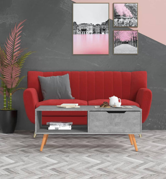 Couchtisch Betongrau 100x49,5x43 cm Holzwerkstoff