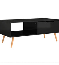 Couchtisch Hochglanz-Schwarz 100x49,5x43 cm Holzwerkstoff