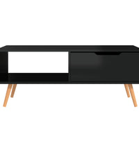 Couchtisch Hochglanz-Schwarz 100x49,5x43 cm Holzwerkstoff