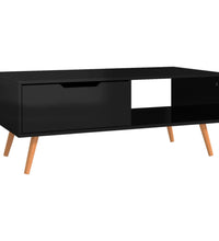 Couchtisch Hochglanz-Schwarz 100x49,5x43 cm Holzwerkstoff